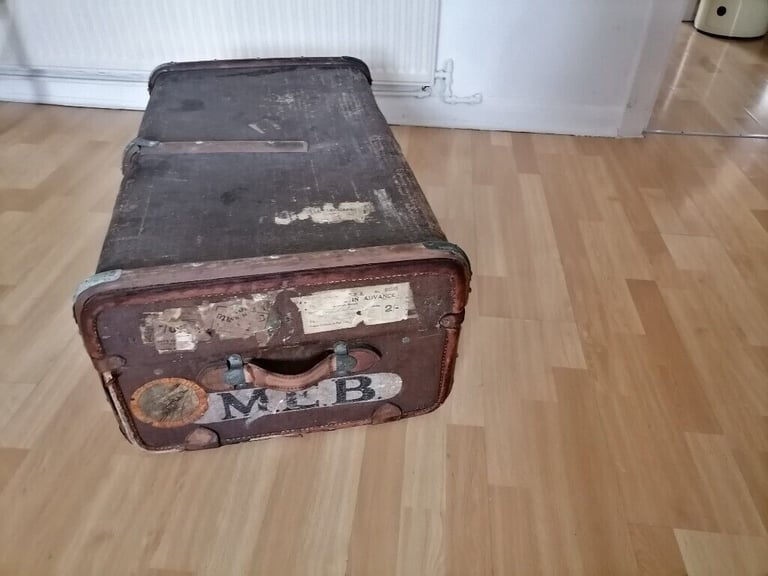 Rare Vintage Pre 1940's Chest Wardrobe Steamer Travel Trunk