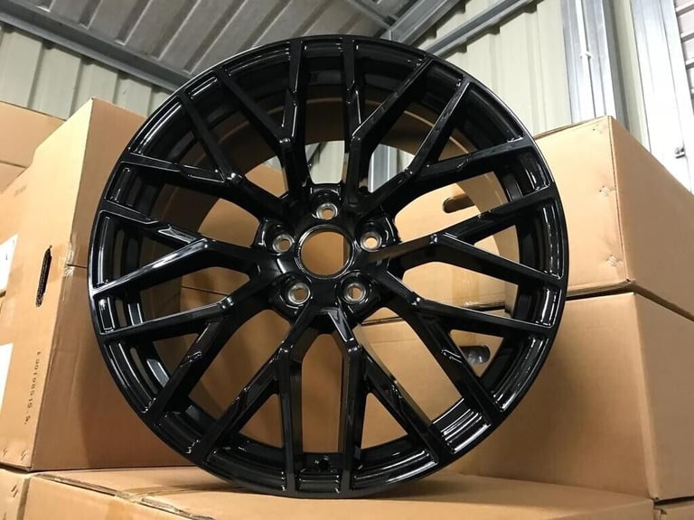 20" Inch Audi R8 V10 Alloy Wheels A4 A5 A6 A7 A8 Q3 Q5 Q7 Skoda 5x112 Gloss black