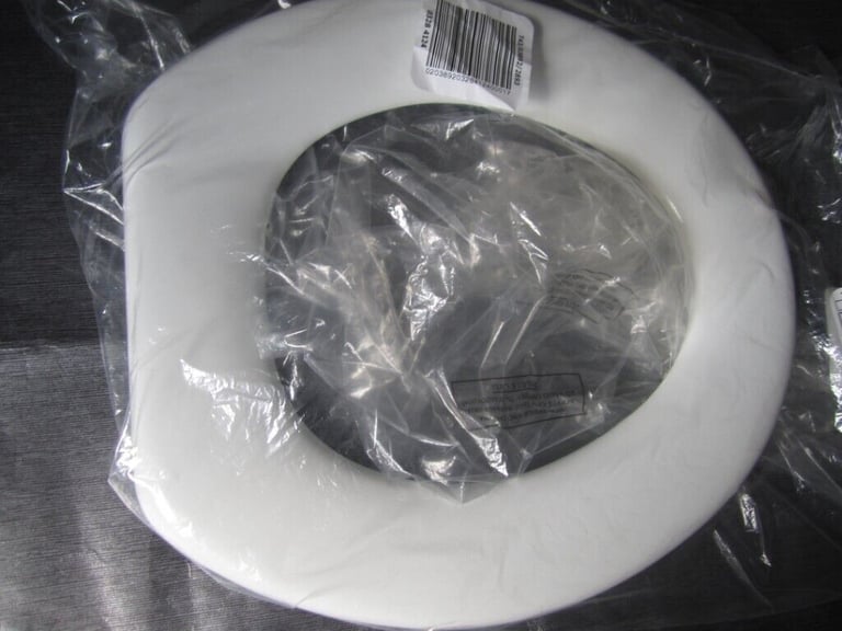 image for MDF Toilet Seat TOP ONLY WHITE solid  WOOD THICK.