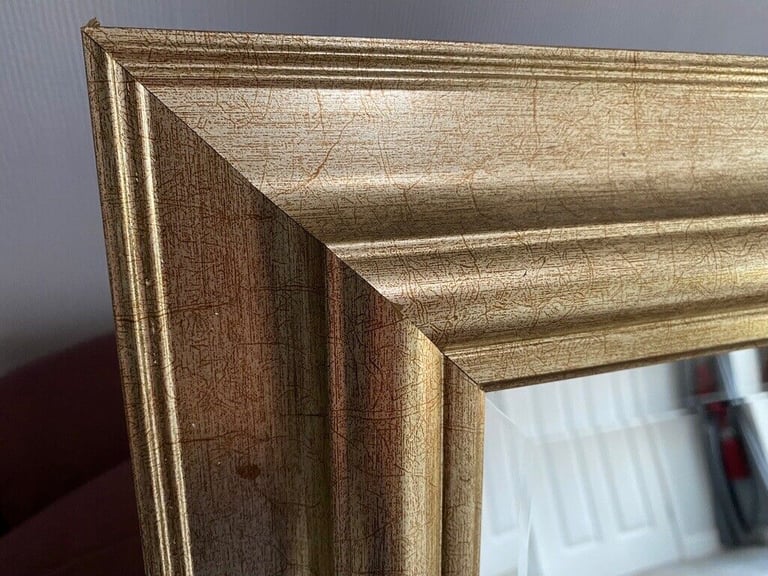 Good quality, large, modern, gold/gilt framed mirror