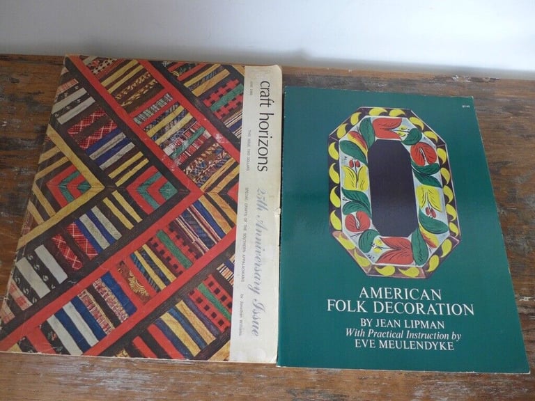 image for Two Vintage Craft Publications: CRAFT HORIZONS and AMERICAN FOLK DECORATION. The two for £25.
