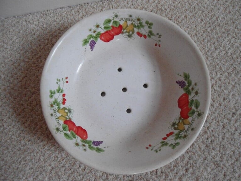 image for Fruit Bowl Server/Drainer with Under Plate