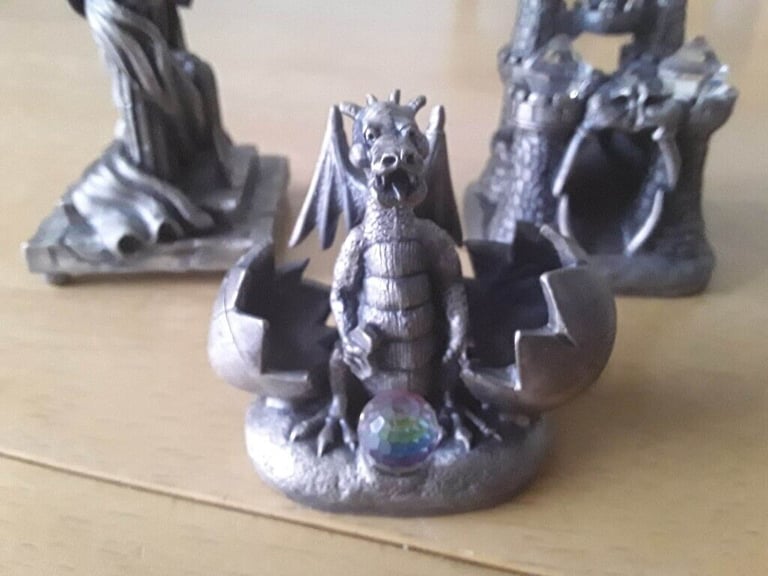 Fantasy Pewter Ornaments x 3