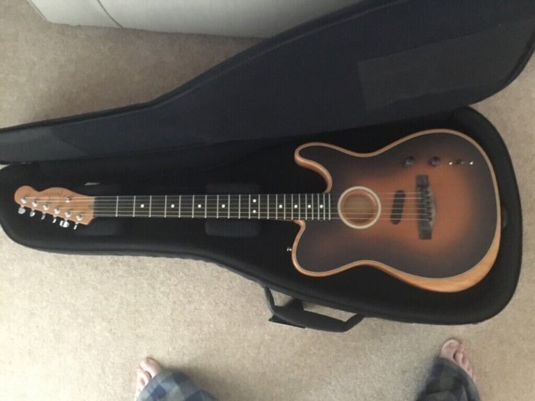 “AMERICAN”, fender telecaster acoustasonic (new).
