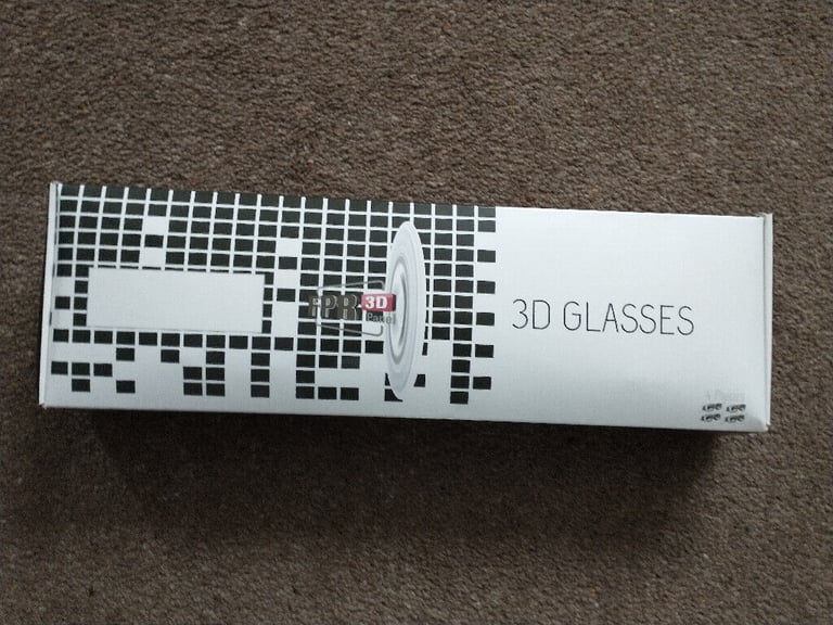 image for  3D FPR Panel glasses - set of four, boxed with cleaning cloth. New, unused.