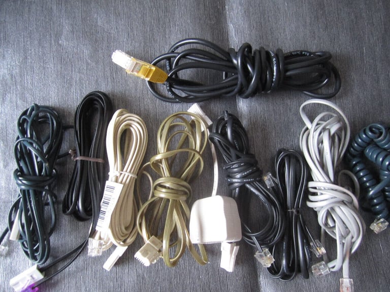 TELEPHONE AND ETHERNET CABLES NEVER USED