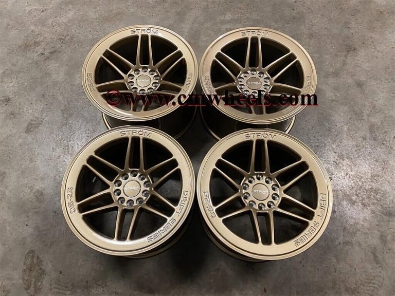 18" Inch Strom DS-25 Drift Alloy Wheels 5x114.3 Fits Nissan silvia skyline S14 S15 RX7 MX5 R32 R33 