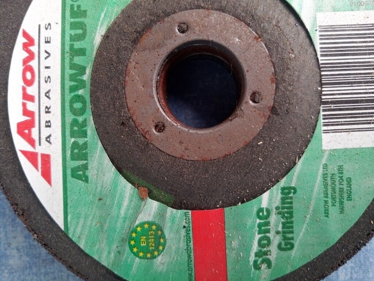 image for Stone grinding disc 5 inches diameter, 7/8 bore, 1/4 thick.