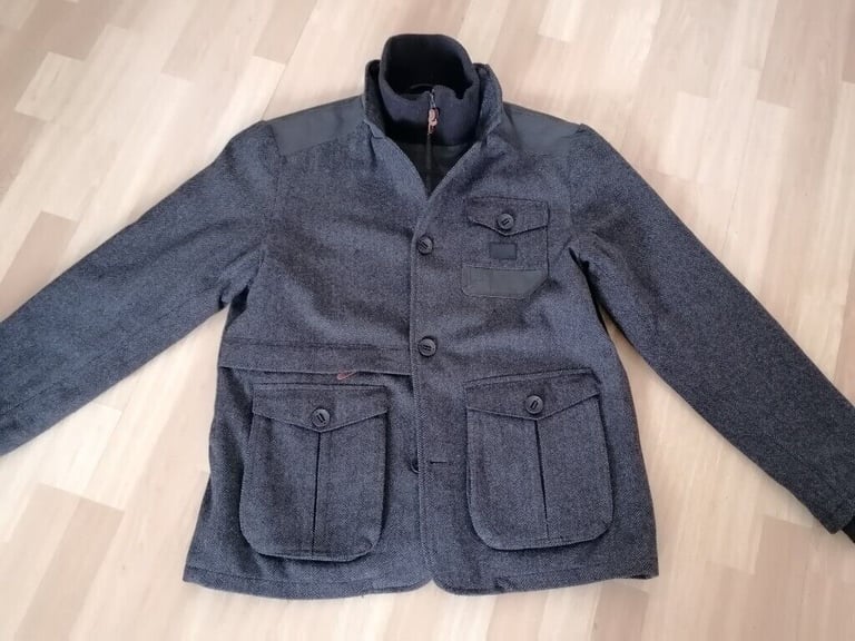  USA Luxury Brand THIRD & ARMY Unique Reconstructed Contrast Textile  Jacket. Mens. Size : L