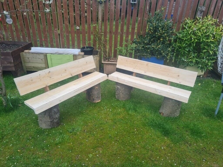 Double Log Leg Bench Handmade