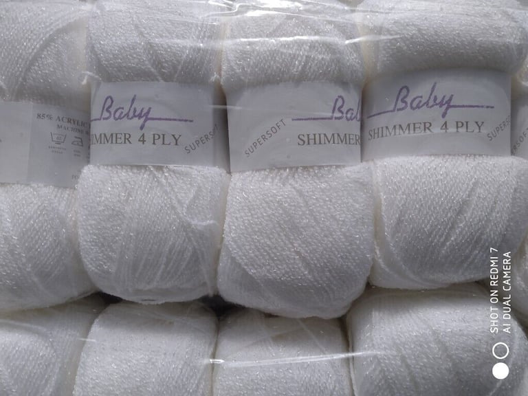JAMES C BRETT BABY SUPERSOFT 3PLY KNITTING WOOL YARN 5X100G IN WHITE