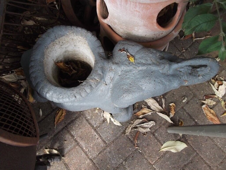 LARGE CONCRETE ELEPHANT GARDEN PLANTER