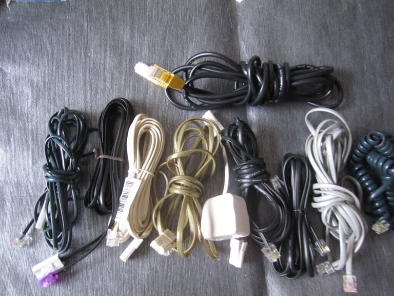 TELEPHONE AND ETHERNET CABLES NEVER USED