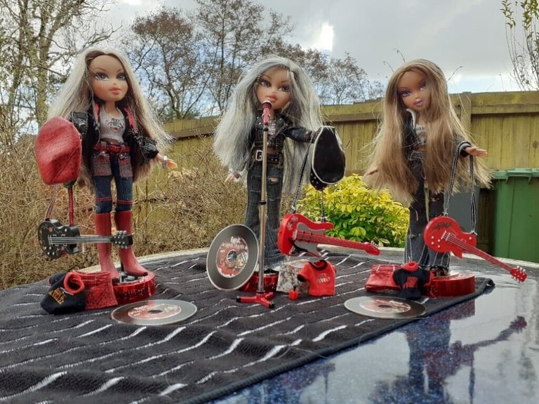 RARE Set of Three Bratz Rock Angelz Dolls - Jade, Cloe and Yasmin - from 2005