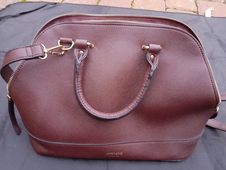 image for Ladies Brown Leather Look Handbag
