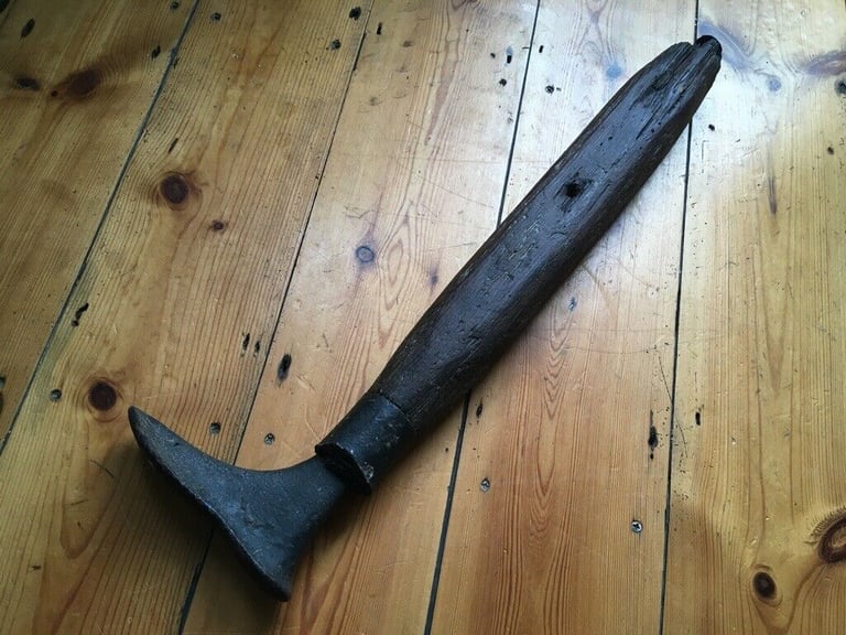 image for Vintage Cobblers Boot Last Iron & Wood Lovely Decorative Piece Display Prop