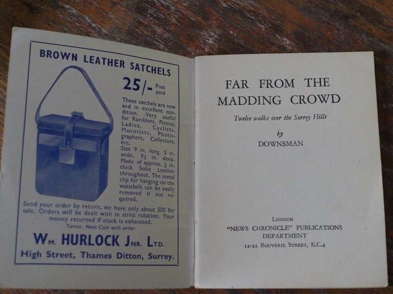 Of interest to walkers and ramblers: TWO VINTAGE BOOKS BOOKLETS EXPLORING THE BEAUTY OF SURREY.