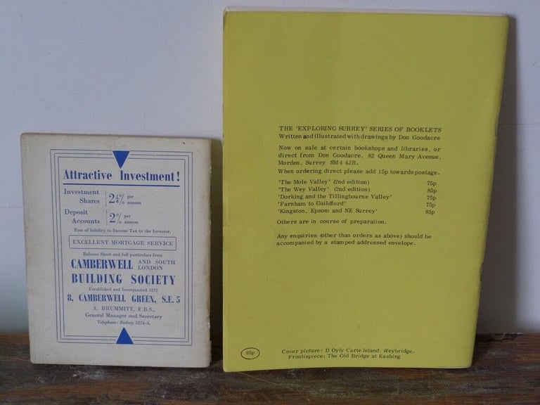 Of interest to walkers and ramblers: TWO VINTAGE BOOKS BOOKLETS EXPLORING THE BEAUTY OF SURREY.