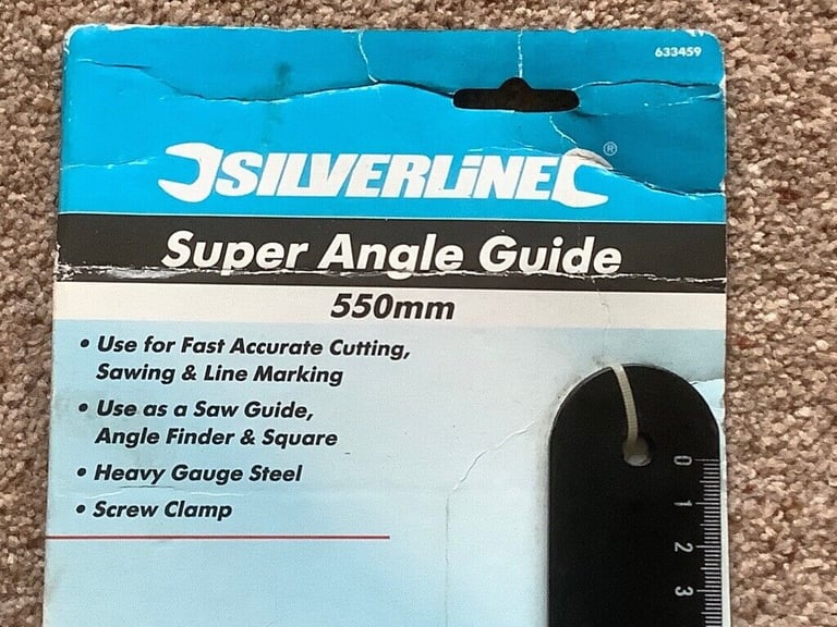 Silverline Super Angle Guide (Code: 633459) Measures 550mm 20-160 degrees UNUSED