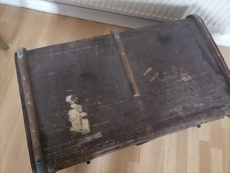 Rare Vintage Pre 1940's Chest Wardrobe Steamer Travel Trunk