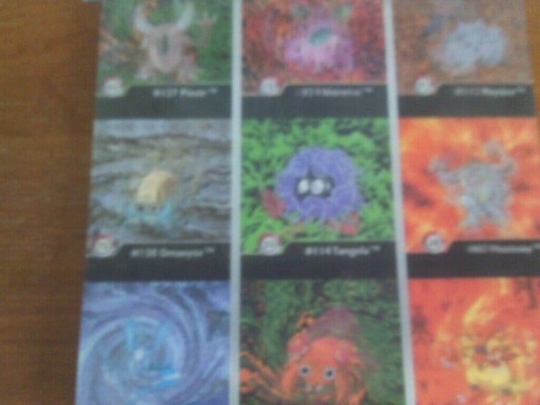POKEMON  SET OF 9 UNCUT SHEETS LENTICULAR HOLOGRAMME SERIES ONE WITH COA