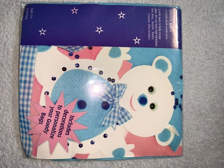 Craft Teddy Bear Goody Bags set to decorate IP1