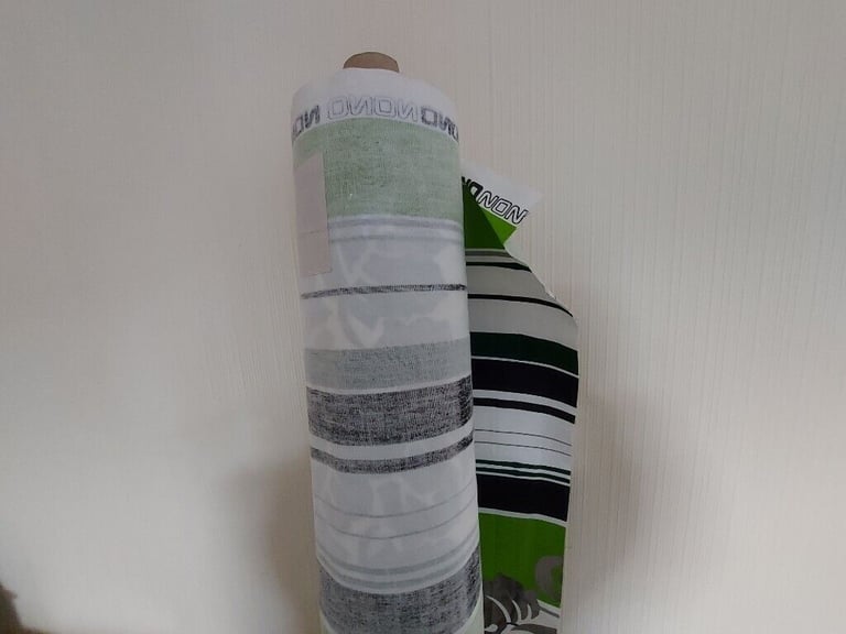 Fabric  Good Quality  Fabric”Nono”  Green Silver Multi Colour New 