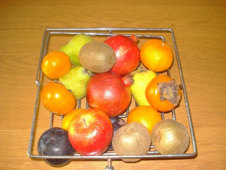 image for 2 Unused Chrome Folding Fruit & Veg Baskets