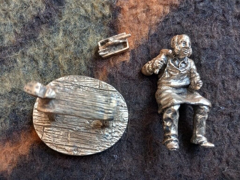 OFFERS - 13 SILVER PLATE ON PEWTER VICTORIAN FIGURINES.