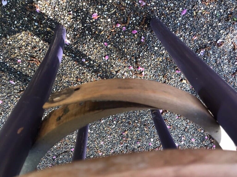 Bentwood Stool in purple