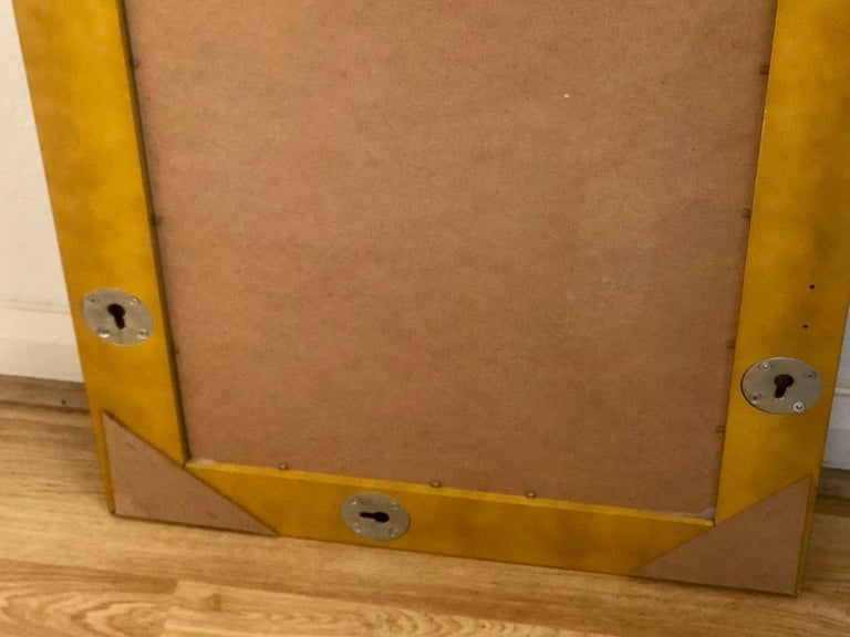 Mirror on heavy golden framed 140,5x 50,5 in cm