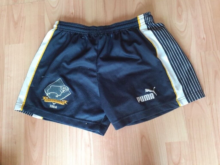 rare derby county puma shorts 90s home 
