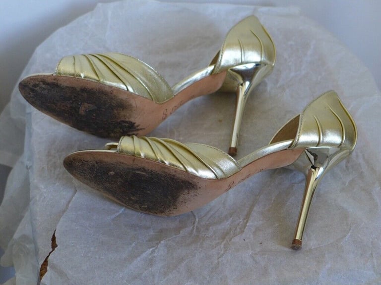 ALDO High Heels, size 39 (EU) 6.5 (UK). One pair silver, one pair gold. The Two pairs for £40.