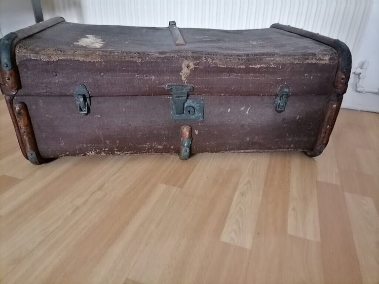 Rare Vintage Pre 1940's Chest Wardrobe Steamer Travel Trunk