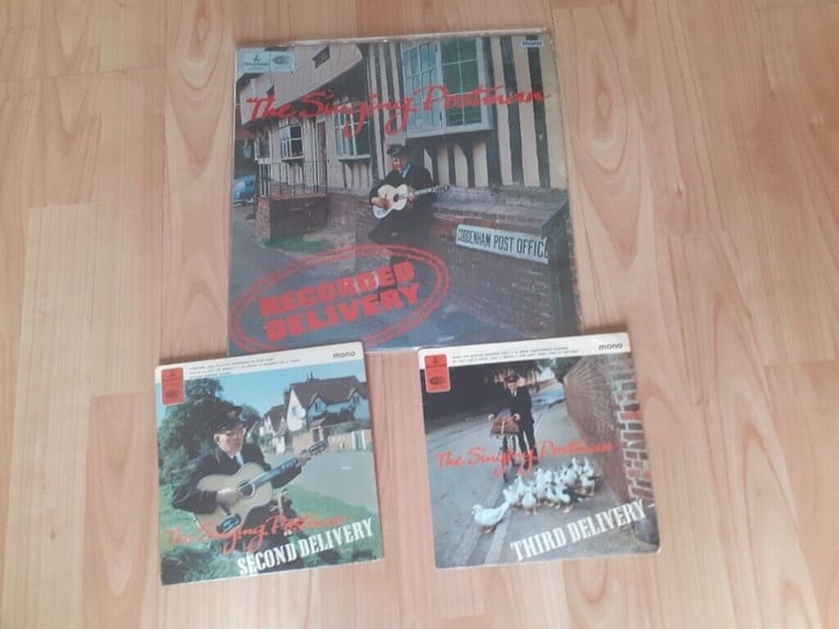 3 x the singing postman  vinyl lp / eps