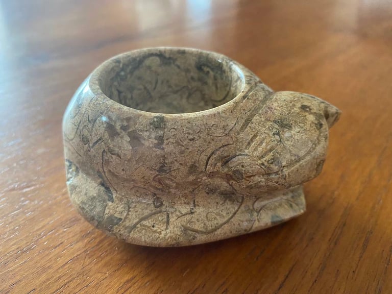 image for Himalayan Marble Cat Tea Light Holder