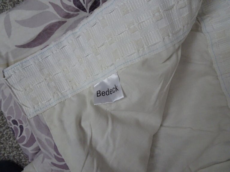 CURTAINS  Lilac pattern 54in Drop 66in Width lined also CREAM PAIR 
