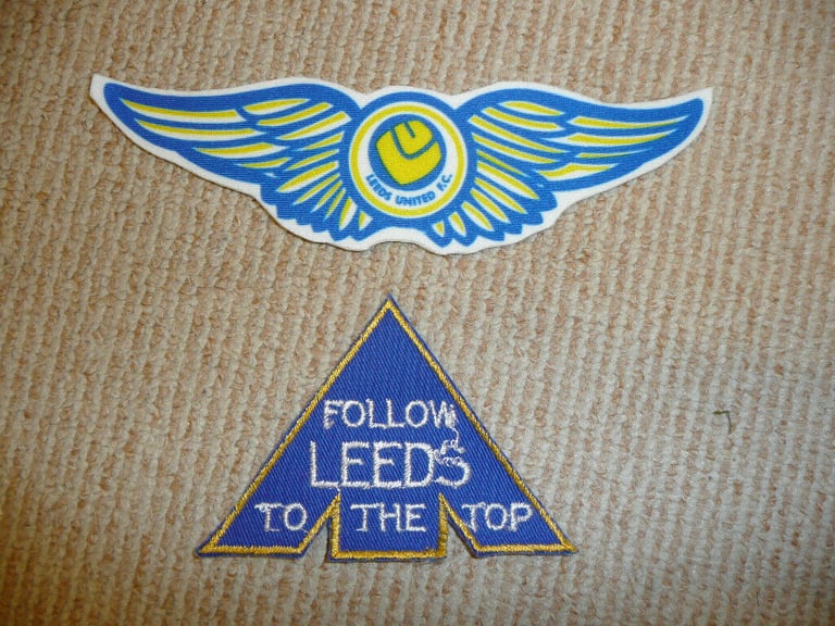 LEEDS UNITED MOTIF Sew On or Glue on Badge Patches Appliques