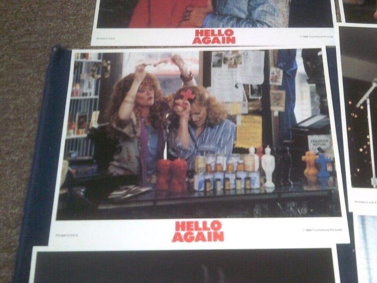 8 ORIGINAL CINEMA LOBBY PHOTO CARDS  HELLO AGAIN  SHELLY LONG  BUYER COLLECTS 