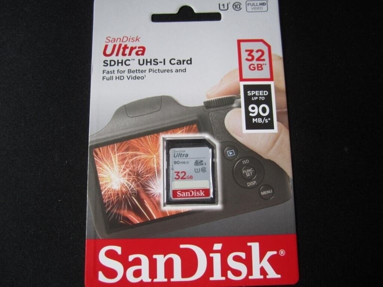 SANDISK ULTRA SDHC SD AND MICRO SD CLASS 10 U1 32GB 90MB/SEC UHS-I SDHC 32G MEMORY CARD with win10