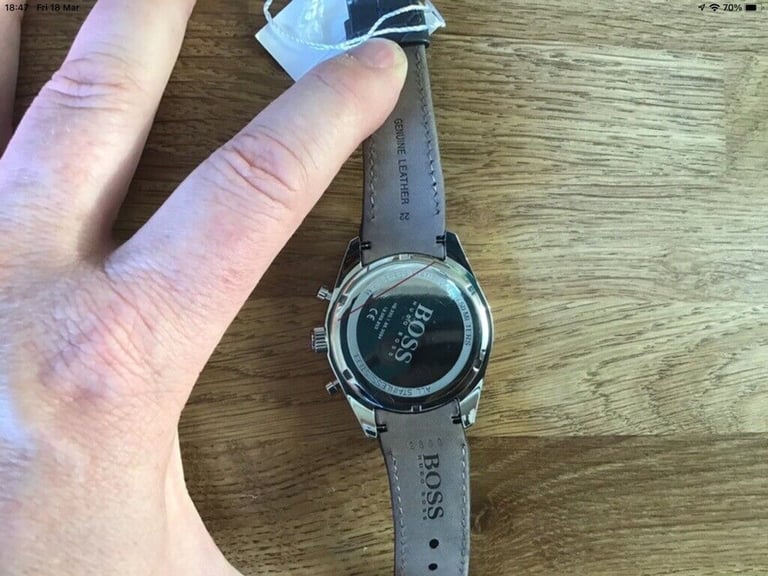 Hugo Boss Chronograph Watch - leather strap - brand new & boxed