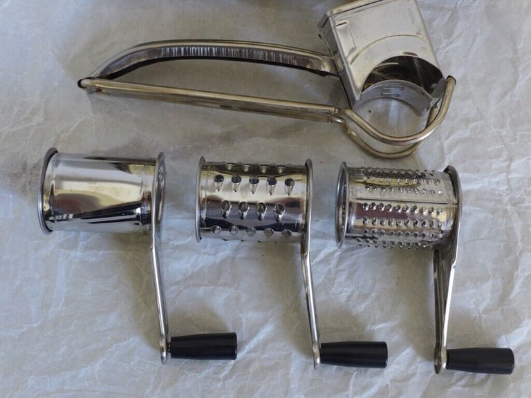 Kitchenalia: a TRIPLE ROTOGRATER. For grating, shredding and slicing. BRAND NEW.