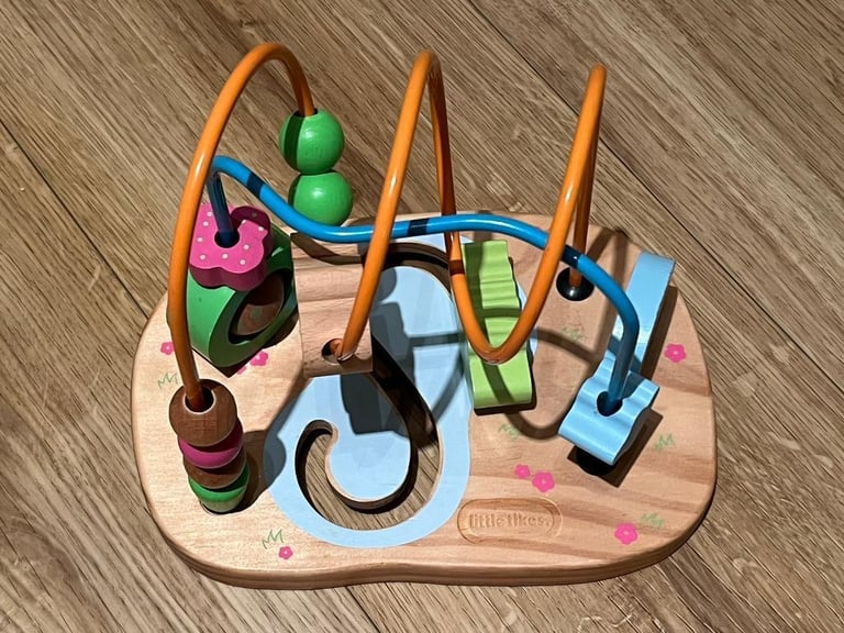 Little Tikes Wooden Wire Animal Bead Frame Maze Toy Set