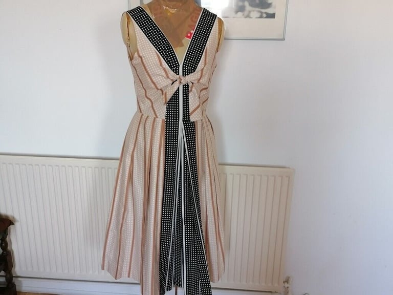 Designer JASPER CONRAN Retro Dress. Size : UK 12. 