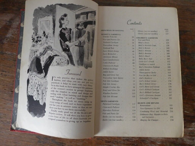 Four VINTAGE KNITTING BOOKS published in the 1940s. See below titles and details. The four for £25.