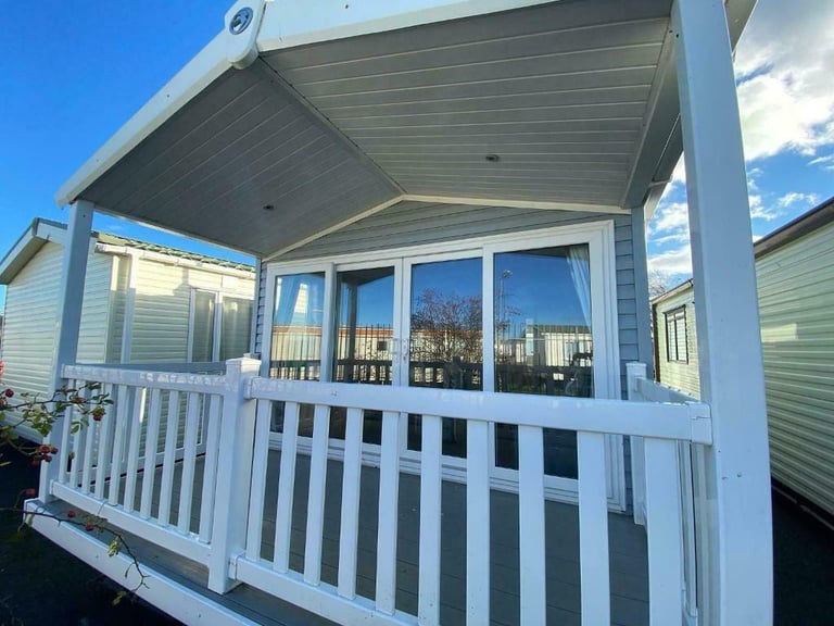 lovely static caravan for sale with decking for sale in towyn