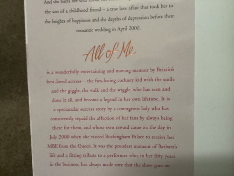 Barbara Windsor autobiography