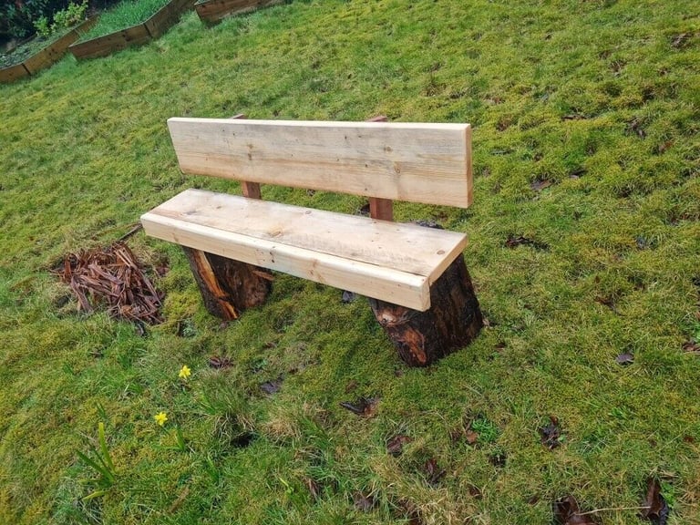 Double Log Leg Bench Handmade