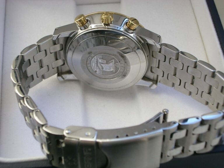 Eterna 1856  Kontiki automatic mechanical chronograph wristwatch-new old -Val 7750 - '90s - Bi-metal
