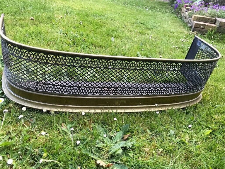 image for Original Early Victorian ‘Nursery’ Fireplace Brass Fire Guard